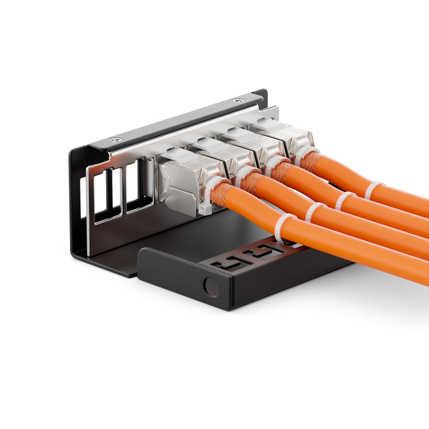 deleyCON 6 Porte CAT7 Set di Pannelli Patch con 6x CAT.7 RJ45 Modulo Jack Keystone STP 10 Gbit/s - Compatibile con Cavo di Installazione CAT6 CAT6a CAT7 CAT8 Cavo di Rete Ethernet LAN DSL - Nero
