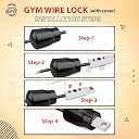 B Fit Premium and Solid Gym Wire Lock Set of 2 with Cover for 5mm/6mm Home Gym Machine Accessories Replacement Parts, Exercise Equipment Wire Rope Port Joint, Rubber Steel gallery image