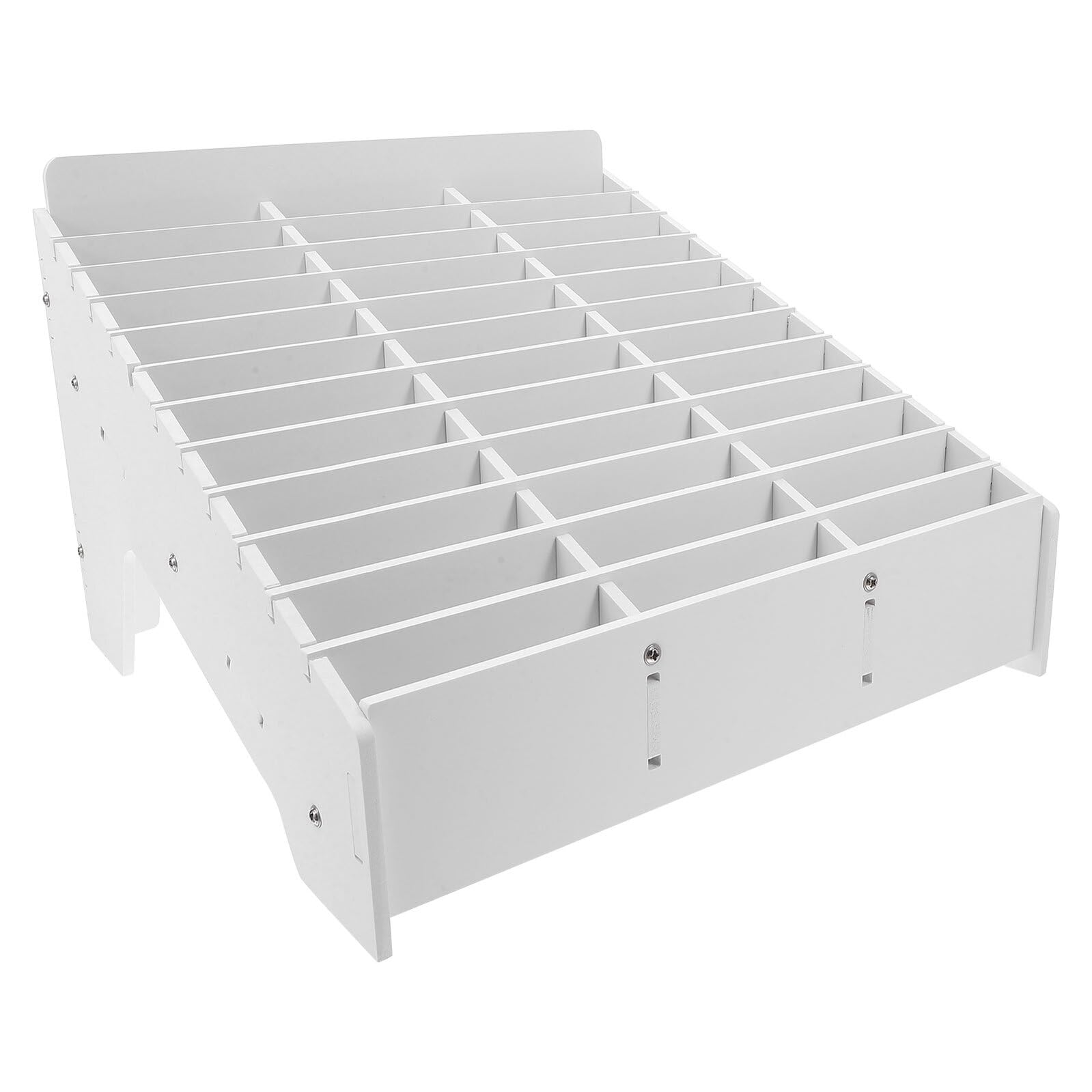 Caja Organizadora de Teléfono Móvil de Escritorio 36 Ranuras Material de Plástico de Madera Resistente Diseño Lavable para Aulas Oficinas y Salas de Conferencias