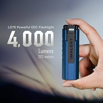 IMALENT LD70 MINI EDC　ロイヤルブルー IMALENT LD70 Pocket EDC Flashlight, 4000 Lumens Compact