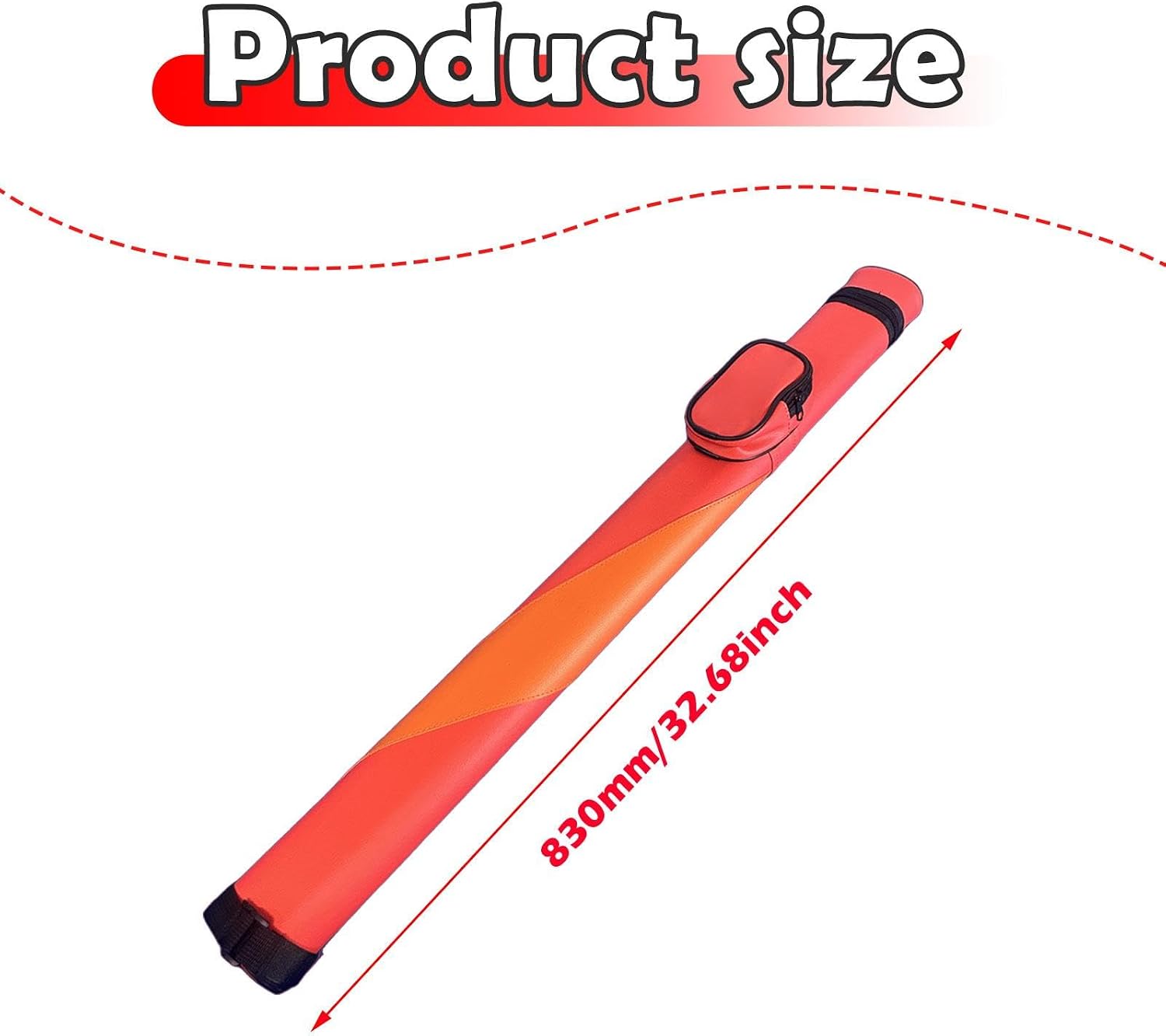 Impact Resistant Pool Cue Carrying Case, 1x1 Organizer Protector, Shockproof Box for Billiard Cues