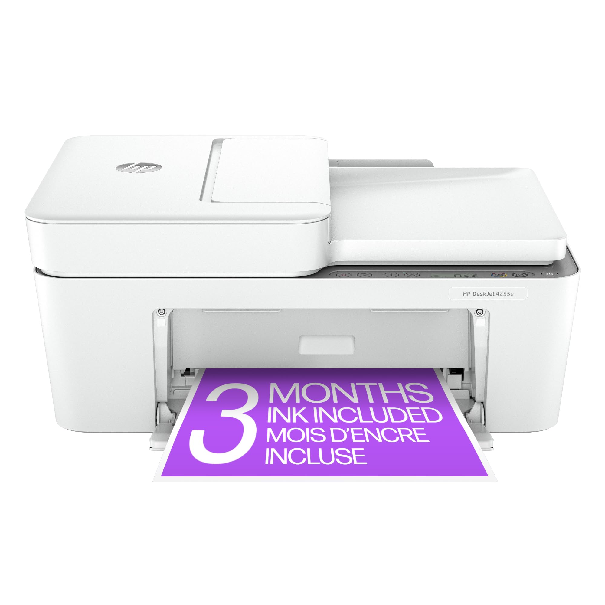 HP DeskJet 4255e Wireless All-in-One Color Inkjet Printer, Scanner, Copier, Best-for-home, 3 month Instant Ink trial included. This printer is only 2.4 ghz capable. AI-enabled (588S6A)