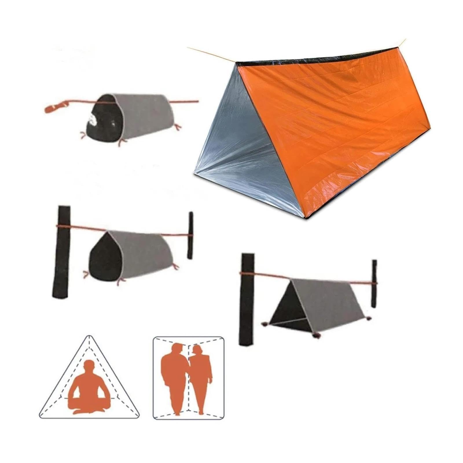 Genérico Kit 3 Piezas Aire Libre Tienda Impermeable Saco Térmico Camping