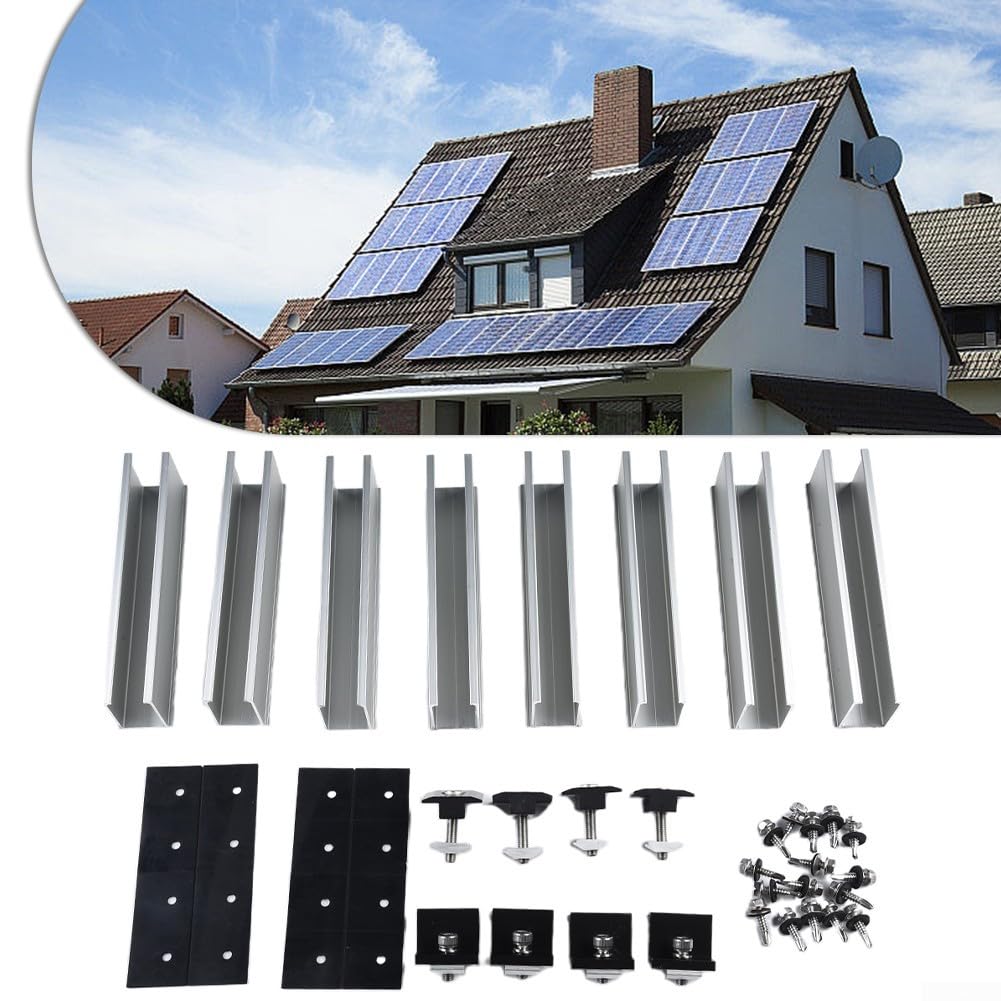 PV Support solaire Rail 20 cm Toit plat Borne d'extrémité (Set 3 (pour 30 mm))