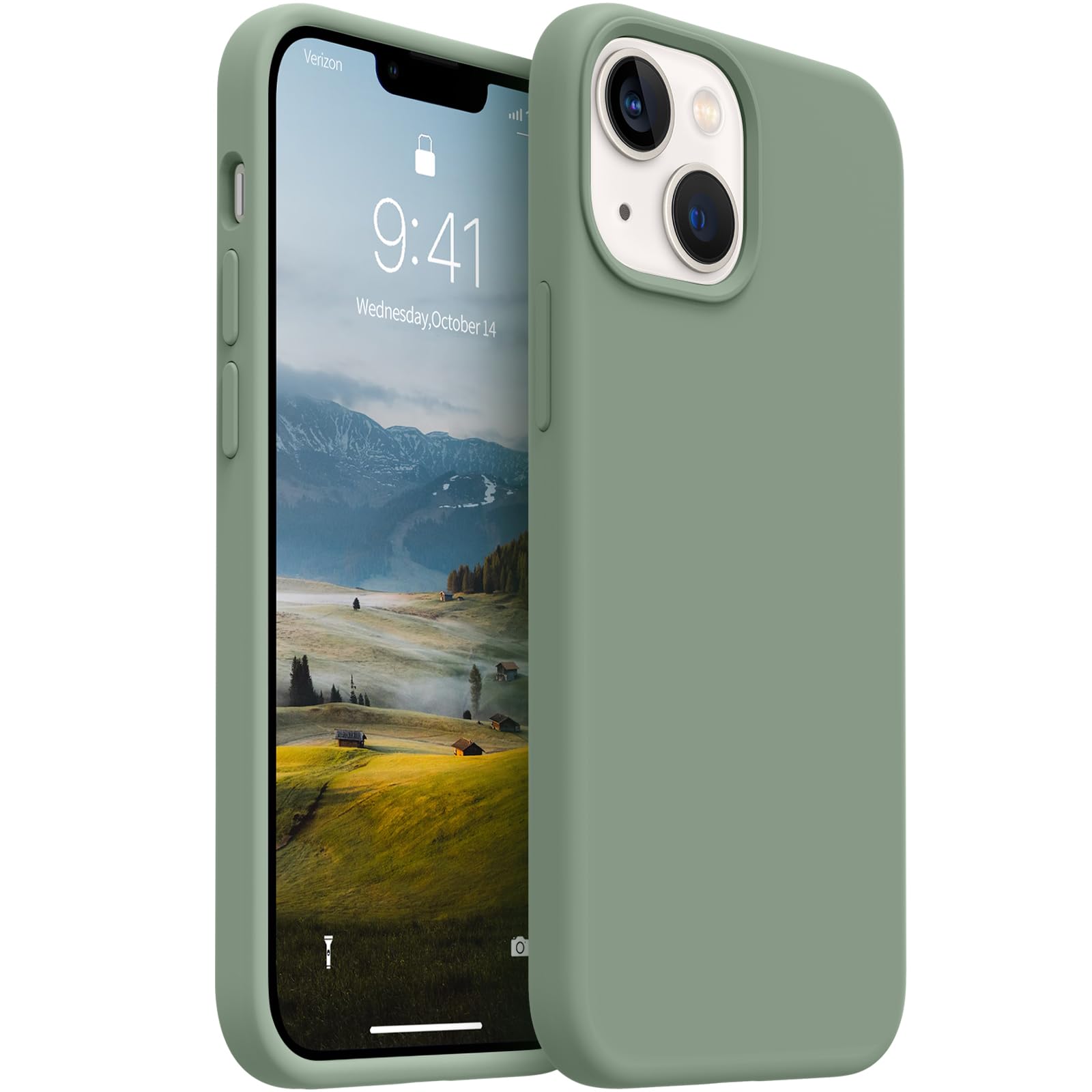 AOTESIER Coque magnétique pour iPhone 13 Mini (5,4") Compatible avec MagSafe, Protection Contre Les Chocs de qualité Militaire, en Silicone avec Doublure en Microfibre Douce et résistante aux Rayures