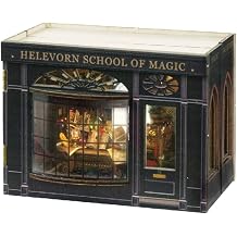 DIY Book Nook Kit with 3D Puzzle Model Building Wooden Bookshelf Bookend Toy Halloween Christmas Birthday Gift MINI-110