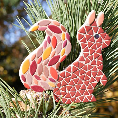 image for Youway Style Red Mosaic Tiles for Crafts, Ceramic Mosaic Tiles for Cra