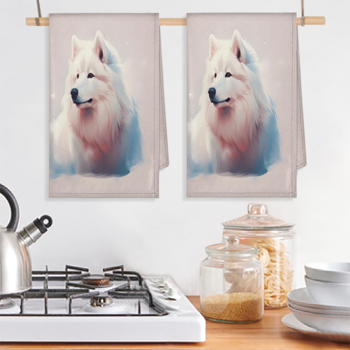 Lot De 2 Essuie-mains Colorés Personnalisés Avec Boucles De