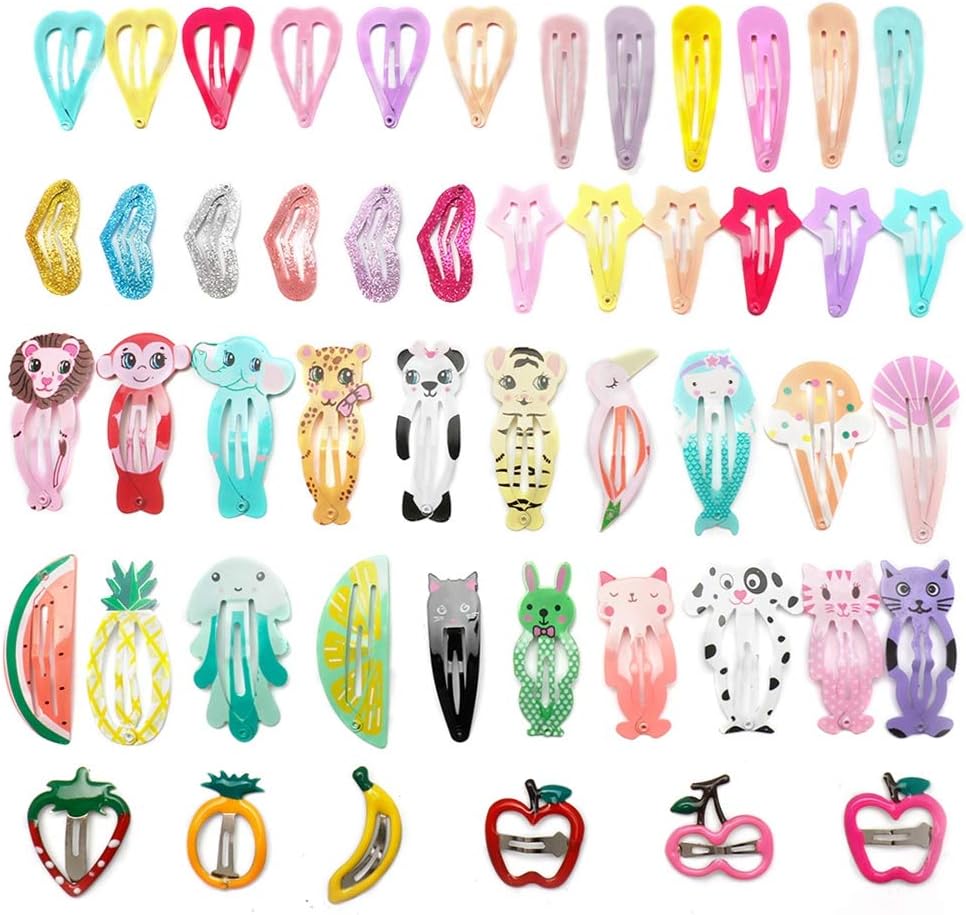 Sufermoe 50 pcs Hair Clips Animal printed pattern Hairpins Non-slip Hair Barrettes Hair Accessories for Dogs