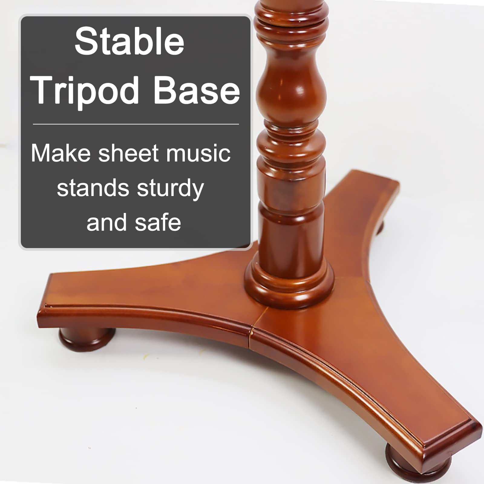 Leggio regolabile vintage in legno per spartiti musicali design treppiede per musicisti e principianti perfetto per studio teatrale e uso ufficio (rosso)