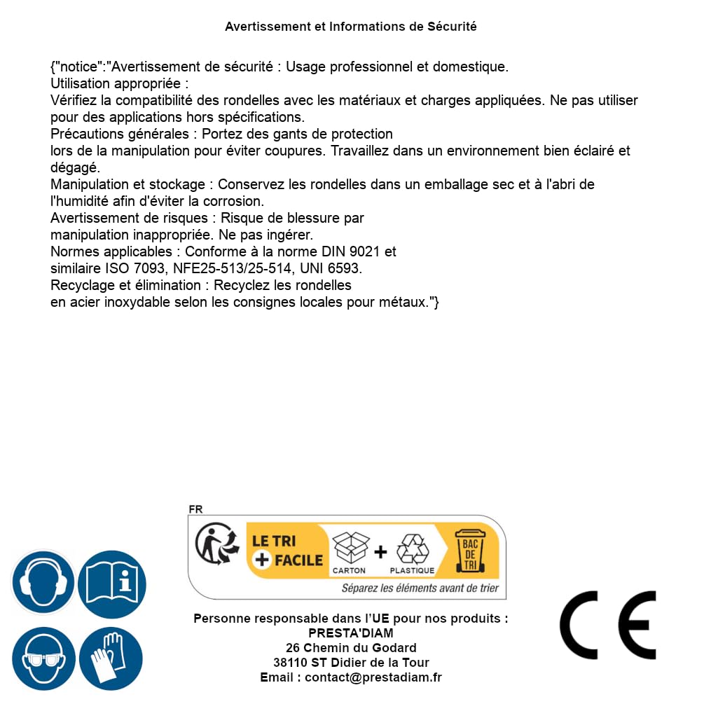 100 arandelas planas anchas, 12 mm, DIN 9021, ISO 7093, NFE25-513/25-514, UNI 6593, acero inoxidable, A4, D-Work