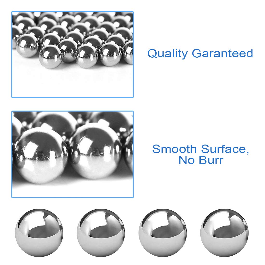 500Pcs Bearing Balls - SAE Chrome Steel Assortment Kit -5
