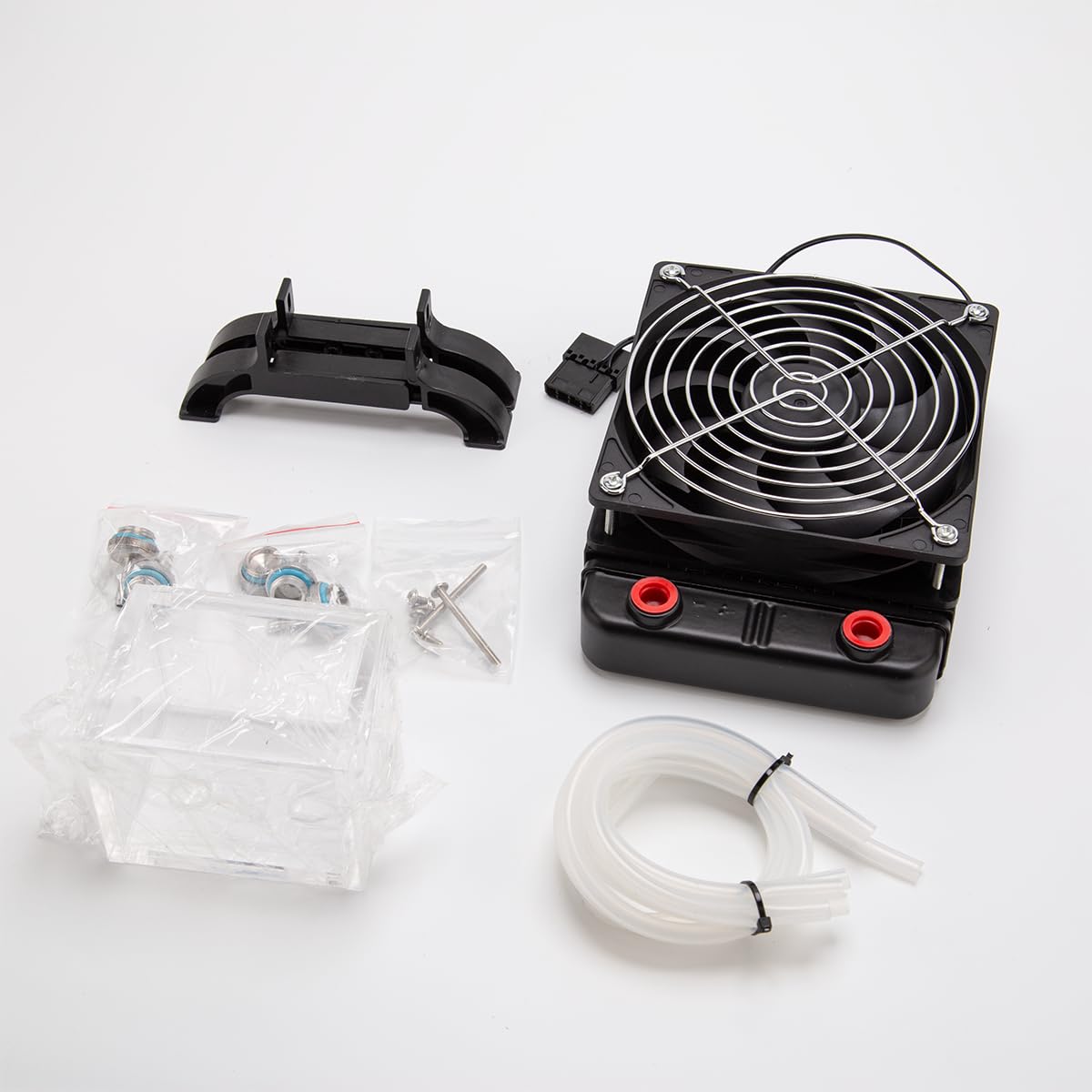Enginemech Metal Water Cooler For Toyan Fs-V800wgpc - Cooling System For V8 Petrol Engine Model, Water Cooled Aluminum Radiator For Miniature Engines