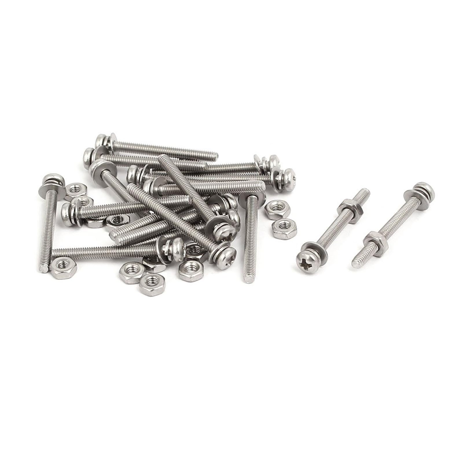 TOP-VIGOR M2.5 x 25mm Phillip Pan Head Bolt Screw, 18Pcs Screw Assortment Kit