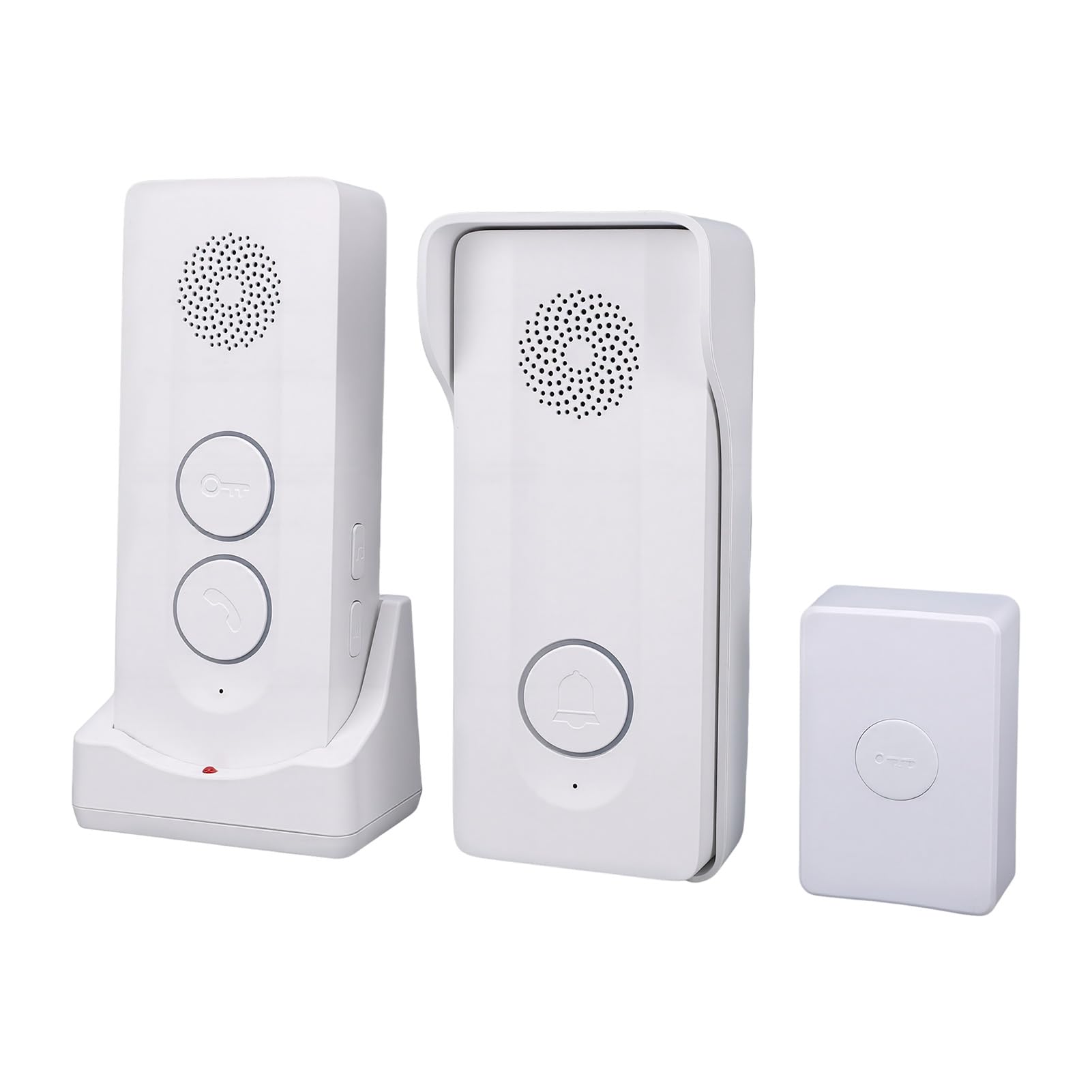 Interphone sans Fil avec Sonnette, 433MHz, Conversation Bidirectionnelle, Poussée pour Déverrouiller, Longue Portée jusqu'à 800m, pour Maison, Appartement, Villa