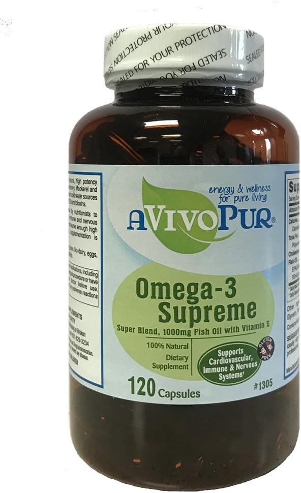 Omega-3 Supreme 1000mg Concentrated Fish Oil 120 Softgels