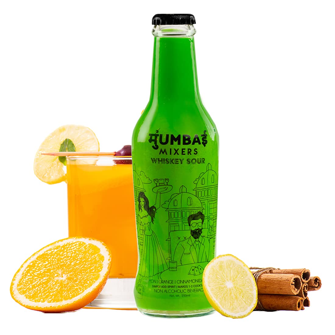 Buy Mumbai Mixers Whisky Sour Cocktail Mix Glass Bottle Natural