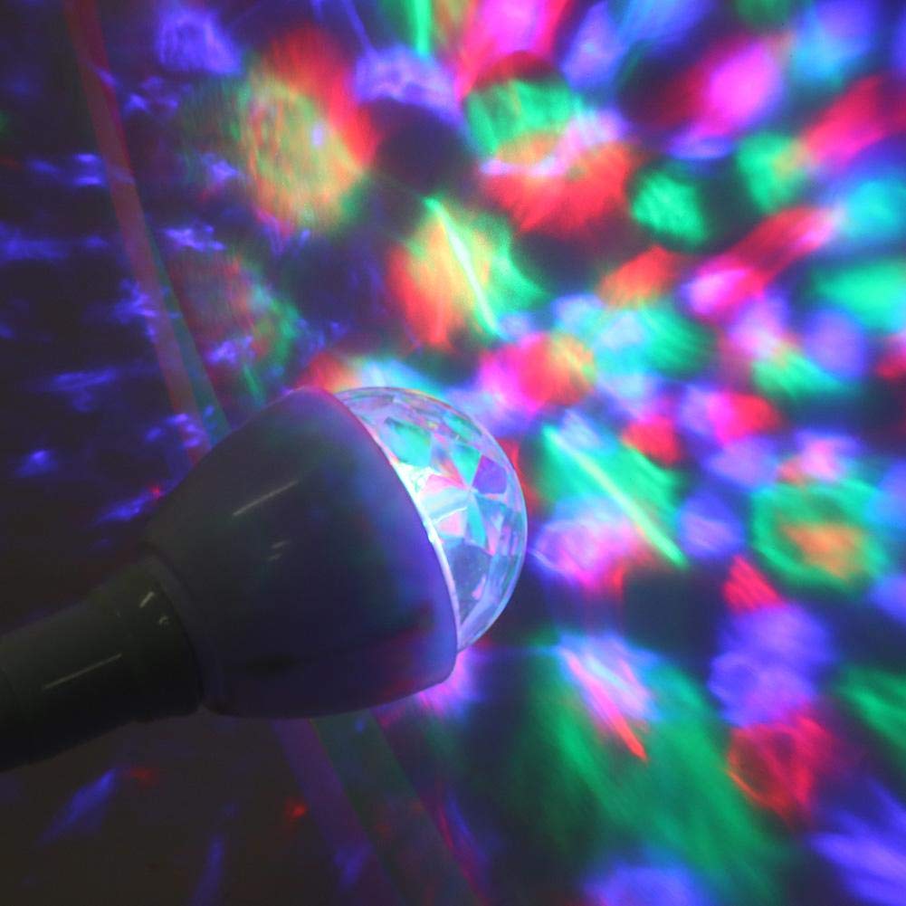 VGEBY1 Ampoule de Scène, 3W E27 Tournant Lampe de Stroboscope d'Etape d'Qmpoule de la Partie RVB de LED pour la Disco KTV de DJ de Partie