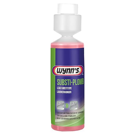 Wynn’s Substi-Plomb - Additif Essence sans Plomb - Protection Optimale des Sièges de Soupapes - Réduction de l’Usure Moteur - Stabilisation du Carburant pour Stockage Prolongé - 250 ML