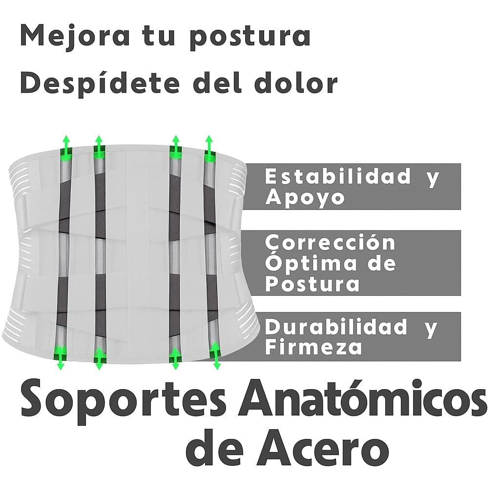 BODYPERFECT Faja Lumbar para Espalda, Cinturón de Soporte Lumbar Aliviar Dolor y Lesiones, Ciática, Faja Lumbar Deportiva para Hombre y Mujer (Negro, Medium)