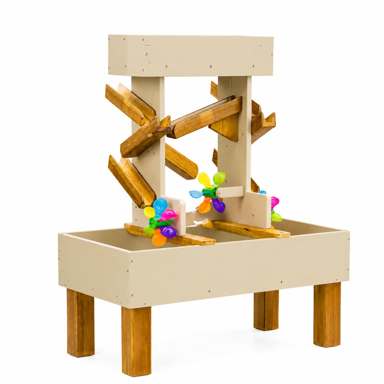 Kinder Sandspielzeug Set Eimer Schaufel Förmchen Lerneffekt Motorikförderung für Kleinkinder Spielen, Windmühlen-Wassertank