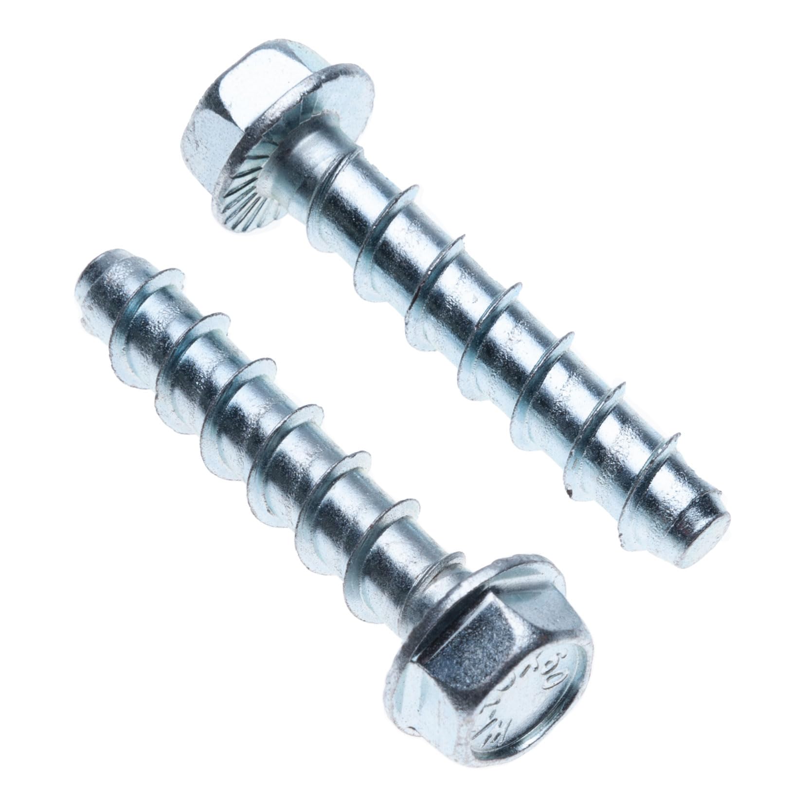 M8 Concrete Anchor Bolt, Self Tapping Coarse Threaded Masonry Screw, Flanged Hex Head