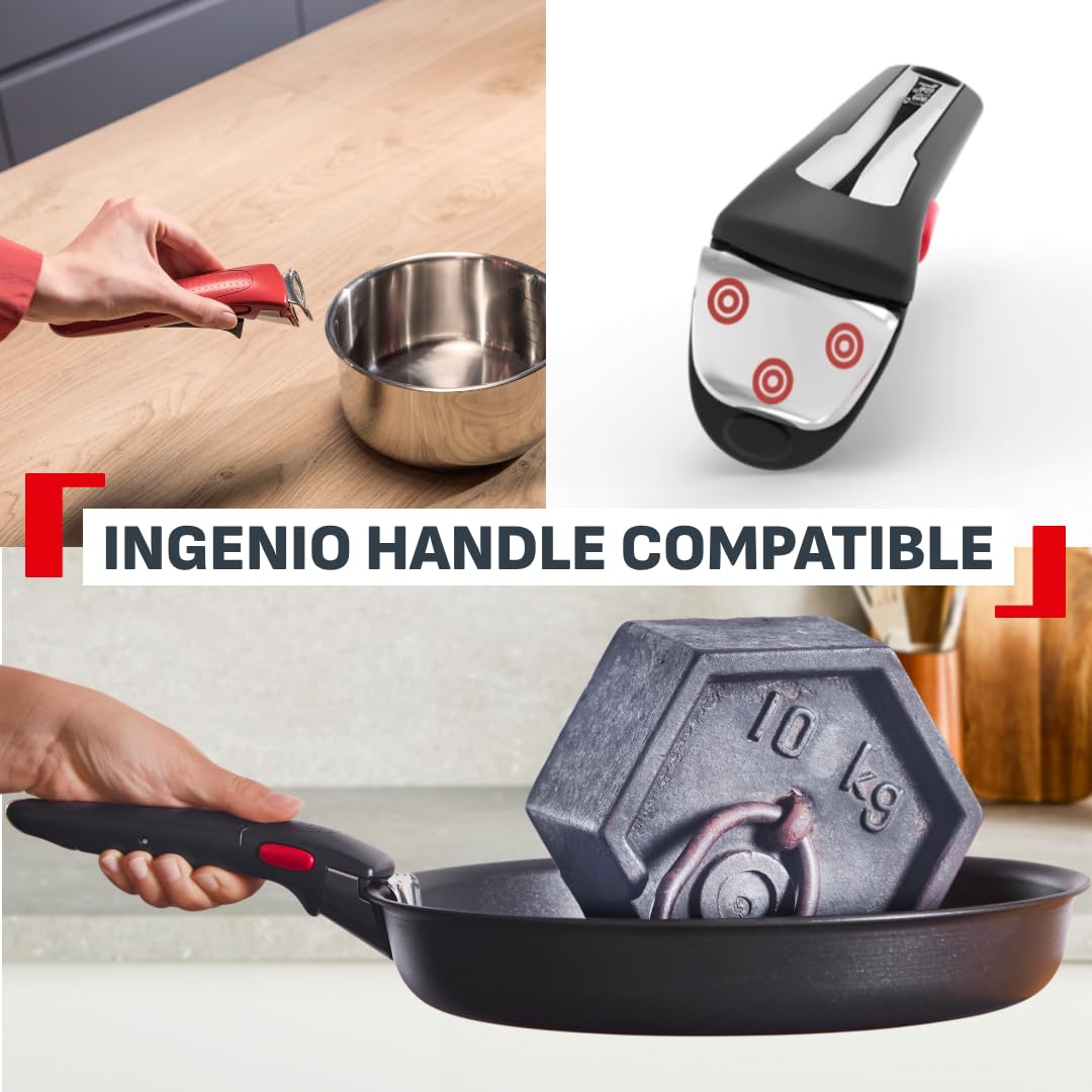 Tefal Ingenio Excellence Fusion, padella wok 28 cm, impilabile, rivestimento antiaderente, induzione, fabbricazione francese, P0051953