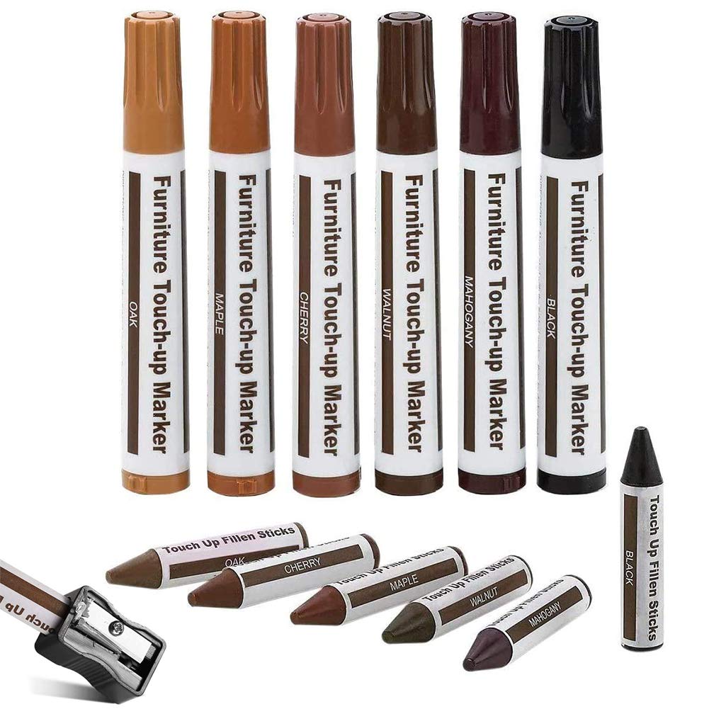 Wooden Furniture Repair Pen Touch Up Markers & Filler Sticks Wood Scratch Restoration Kit Patch Paint Pen Wood Composite Repair Oak Marker