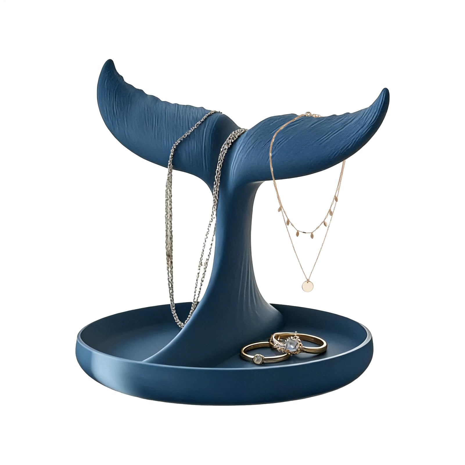 Soportes de exhibición de joyas y collares de metal con colgador de cola de ballena