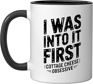 Cottage Cheese Who Eating Before Went Viral Og Ceramic Mug, Black/White