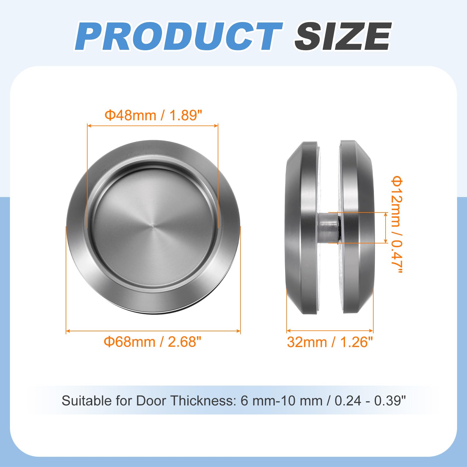 PATIKIL Round Sliding Glass Door Handle - Image 2