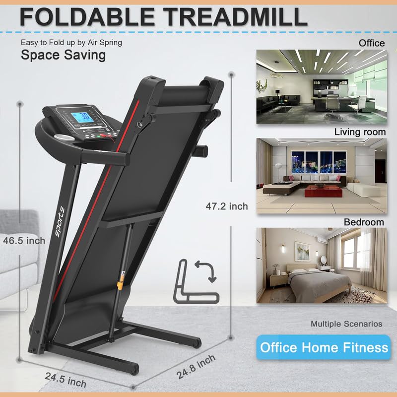 Caminadora plegable para hogar capacidad 250 lb miniatura 4