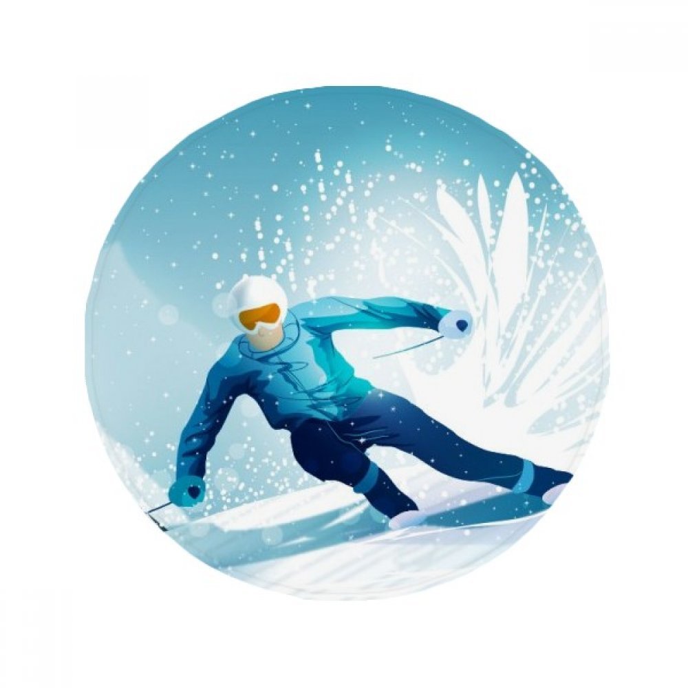 Tapis rond skis d'hiver anti-dérapant 80cm : fini les glissades sur le sol de la cuisine