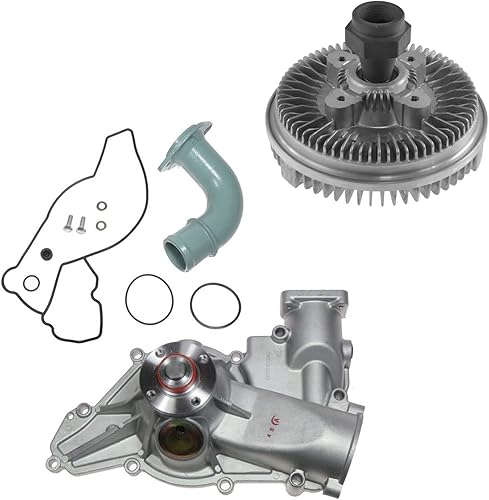 TRQ Kit de embrague de ventilador de refrigeración y bomba de agua compatible con Ford 7.3L Turbo Diesel