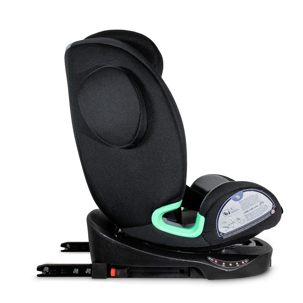 Interbaby Silla Coche Bebé PAX i-Size ISOFIX 360° Grupo 0+1+2+3 (Negro) | Silla auto giratoria 360 reclinable 40-150 cm, reductor recién nacido, protección lateral SPS, pata de apoyo