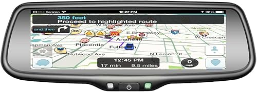 BOYO VISION VTW73M - Espejo retrovisor de repuesto con monitor de cámara de respaldo TFT-LCD de 7.3" y Wi-Fi Miracast