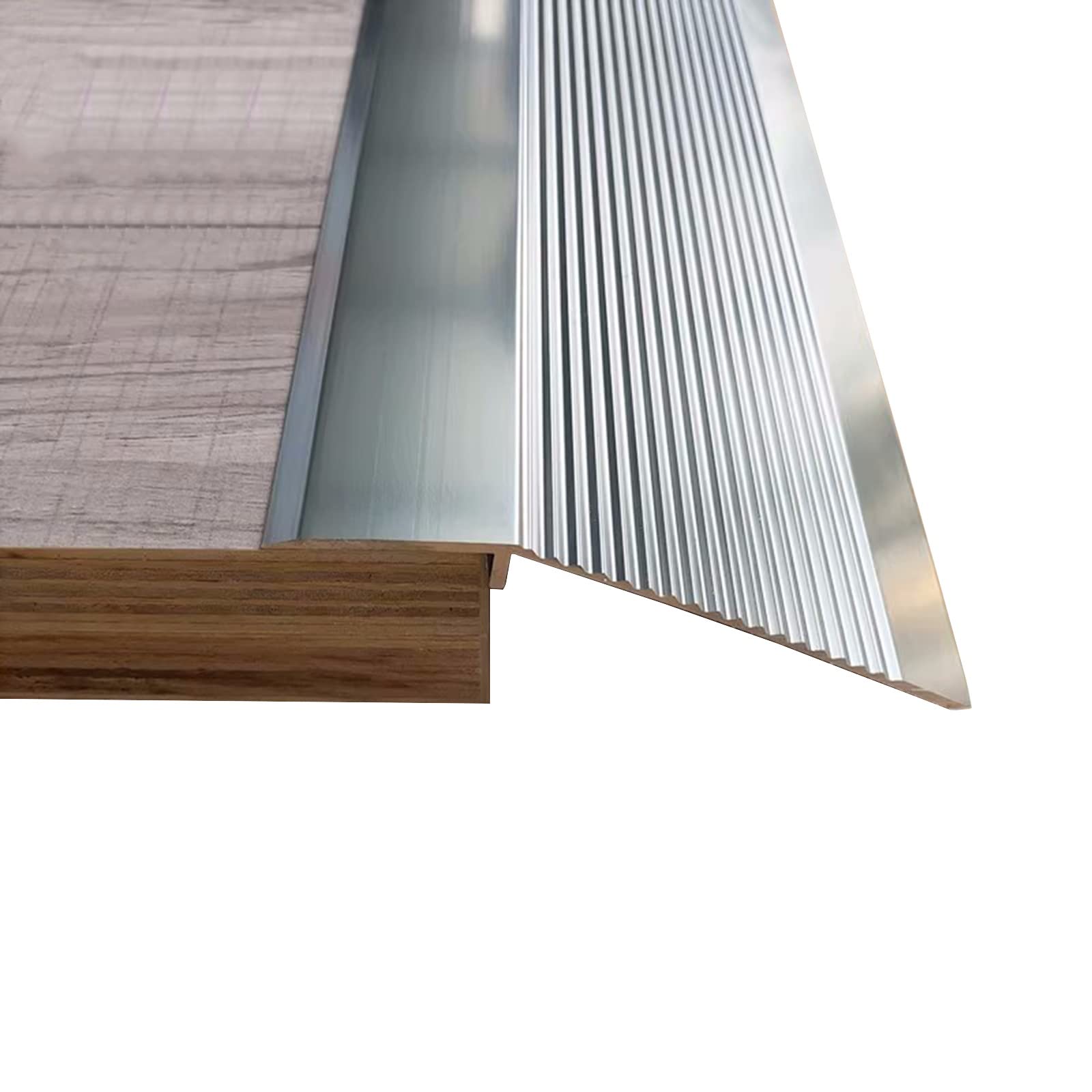 Overgangsprofiel Aluminium Drempelhellingen Voor Deuropeningen, Vloerovergangsstrip Voor Rolstoelen/Tegels, Randafwerkingsverkleiner Voor Kralenhuis In De Kleuterschool (Size : 150cm/59 inch