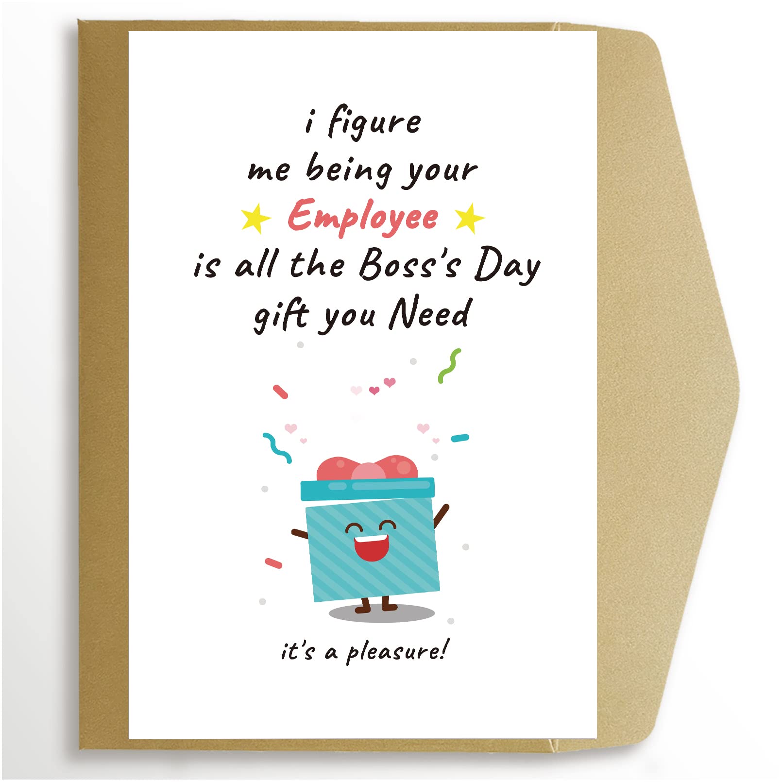 Buy Funny Birthday Card for Boss, Humorous Boss's Day Card, I Figure Me