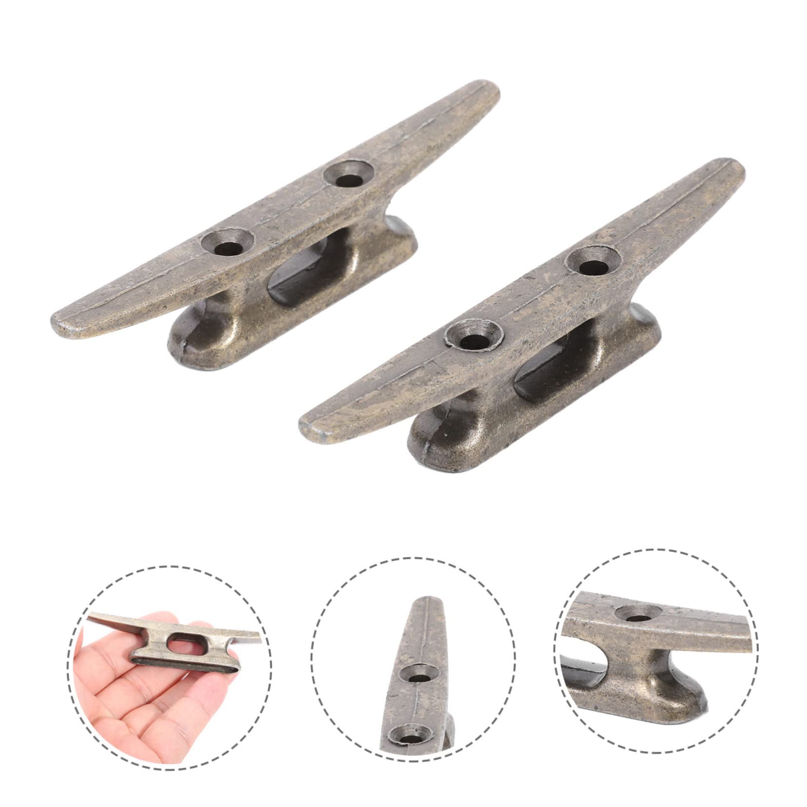 6piezas Cornamusa De Abierta para Accesorios De Amarre para Muelles y Proyectos De Bricolaje