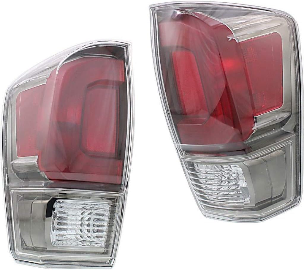 For Toyota Tacoma Tail Light 2016 2017 Passenger Side DOT Certified TO2801198 | 81550-04180 TRD OFF-ROAD|TRD SPORT | Red/Smoke Bezel