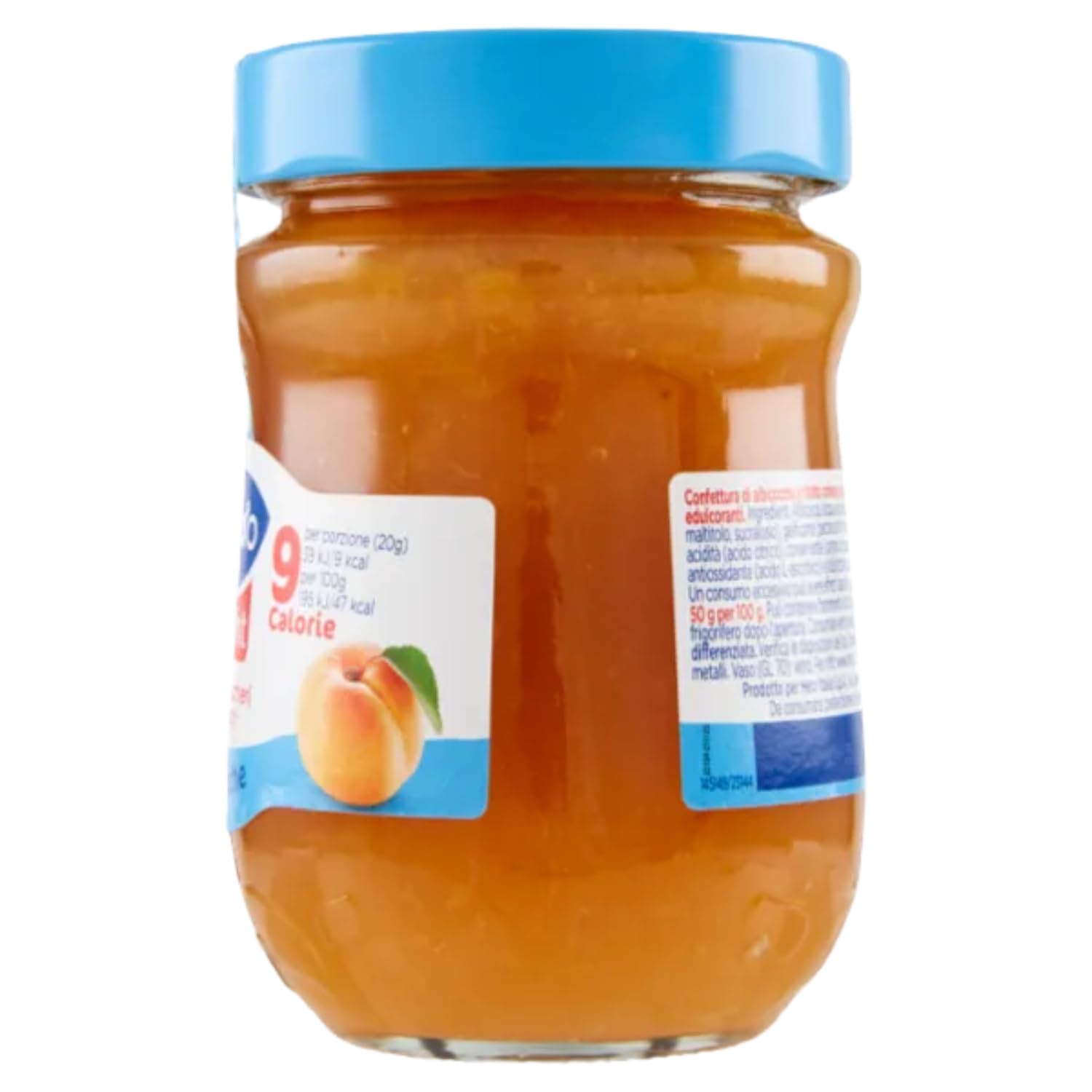Confettura Light Albicocca 280 g Senza Zuccheri Aggiunti – Marmellata Ipocalorica per Colazione e Dolci – Variazioni 4/8/12 Pezzi (8 PEZZI)