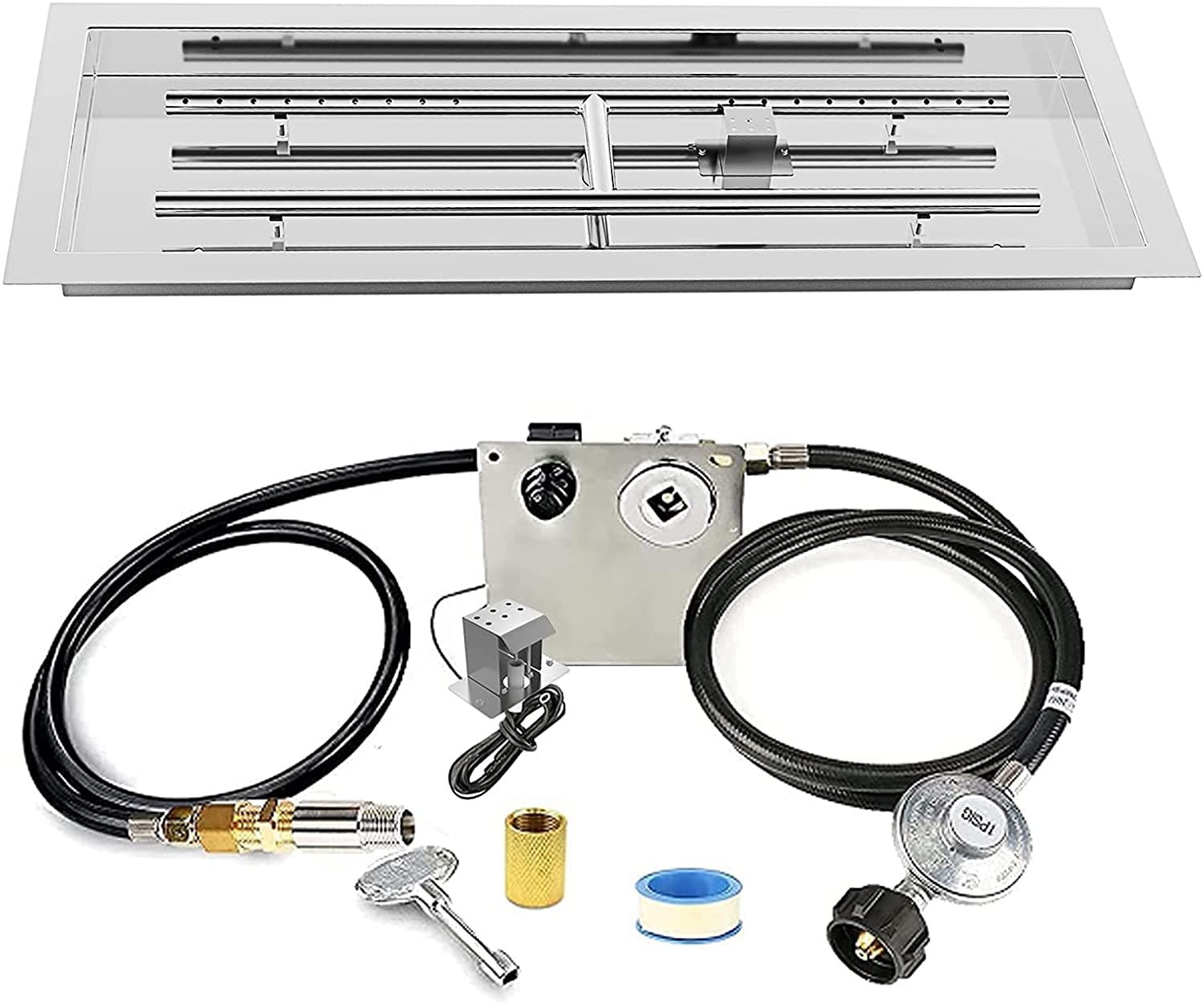 Buy Uniflasy 24" by 8" Dropin Insert Fire Pit Pan Burner Kit