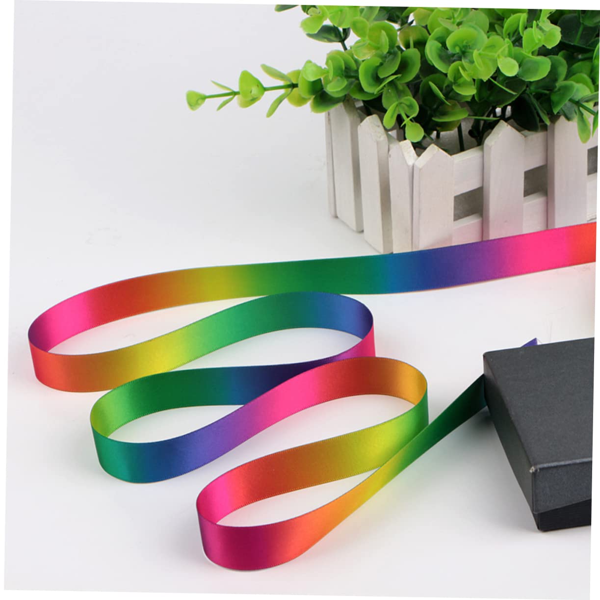 EXCEART 3 Rollos embutidoras de medias cinta presente cinta de navidad manualidades a granel decoración de la cinta del arco iris sirena chica cinta de cincha cinta de ropa Material