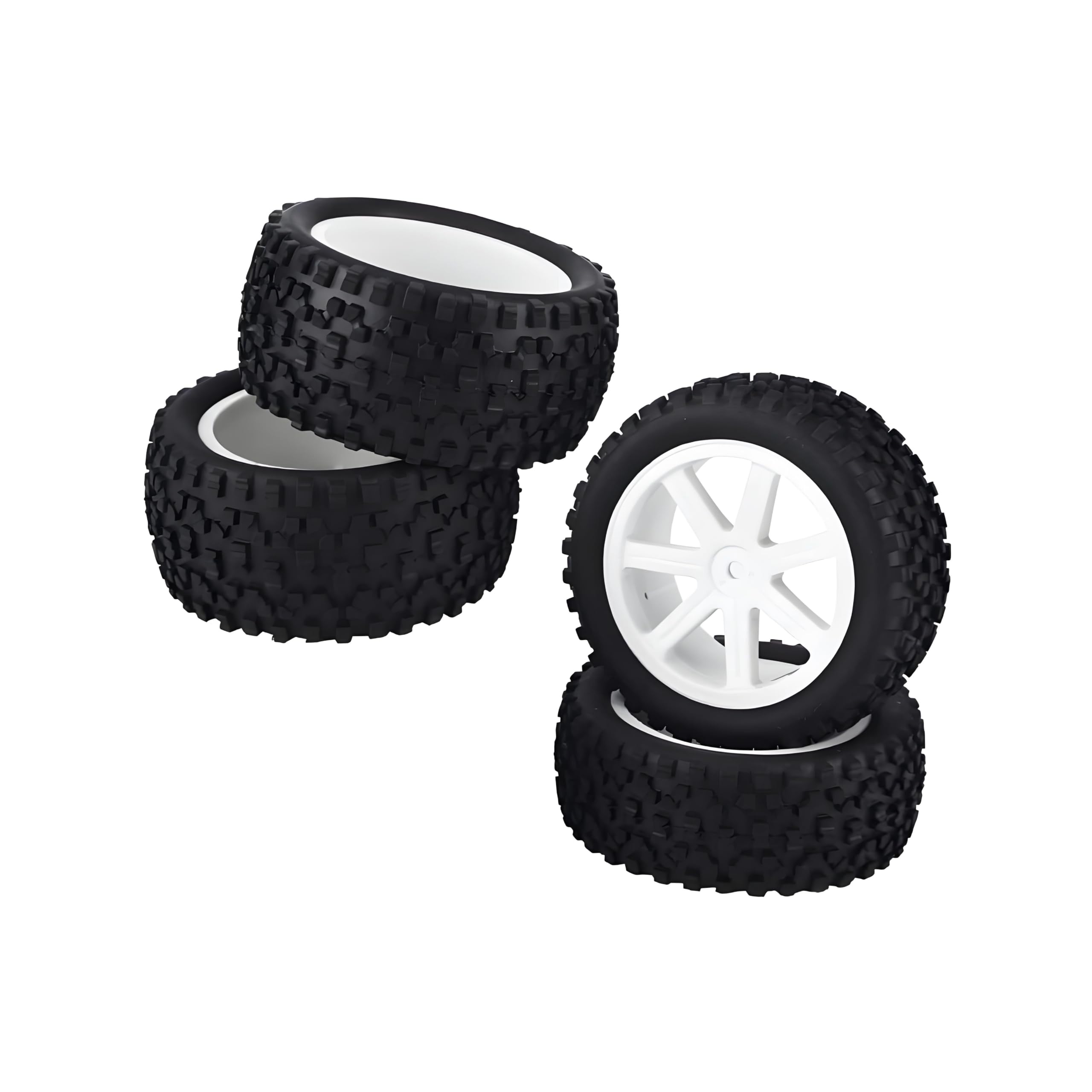 Dilwe Neumático De Goma, Rueda De Cubo De 3.228 In, 6.102 In, Piezas De Actualización De Neumáticos RC Compatibles Con Monster Truck 1/8 RC Racing Car