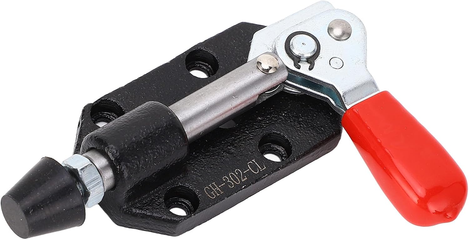 Push Pull Toggle Clamp Cast Iron DIY Woodworking Clamp with Plastic Handle for Welding Installation Quick Fixed Hand Tool