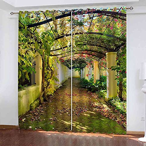 Rideau thermique et isolant phonique à oeillets vert 140x160cm - 2