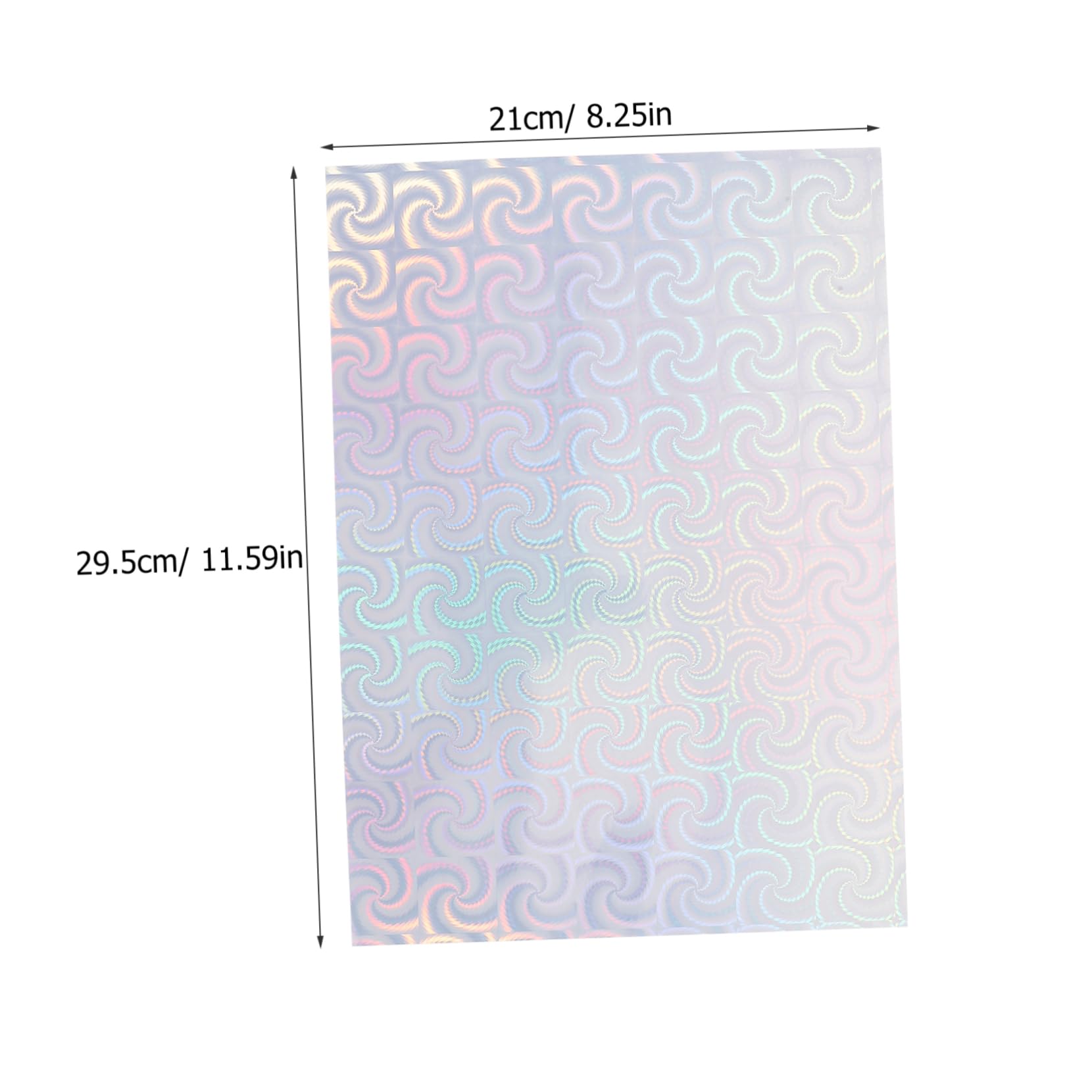 Bedruckbares Aufkleberpapier für Drucker A4, 30 Stück | Holografische Optik, Aluminium Laminatfolie, Stark Haftend und Zuschneidbar, für Büro und Unternehmen