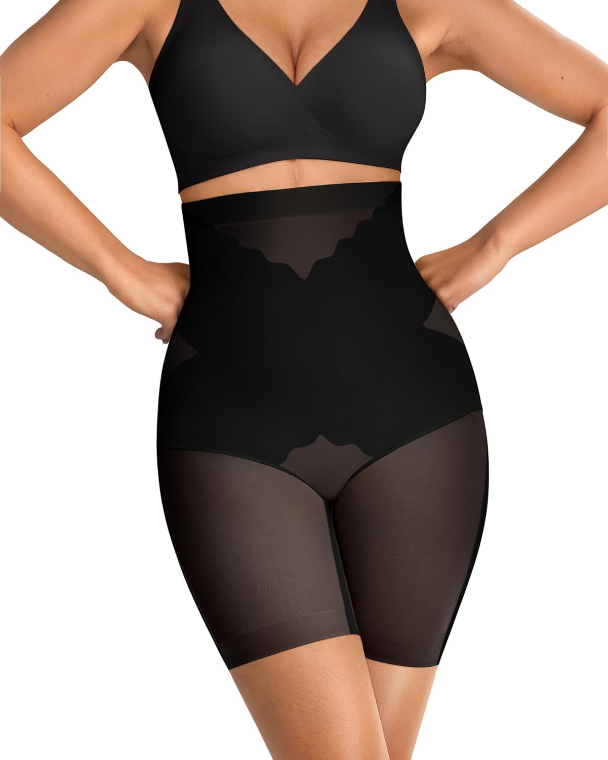 OEAK Womens Tummy Control Shapewear SuperPower High Waisted Butt Lift girdles Body Shaper Thigh Slimmer Seamless Shapewear