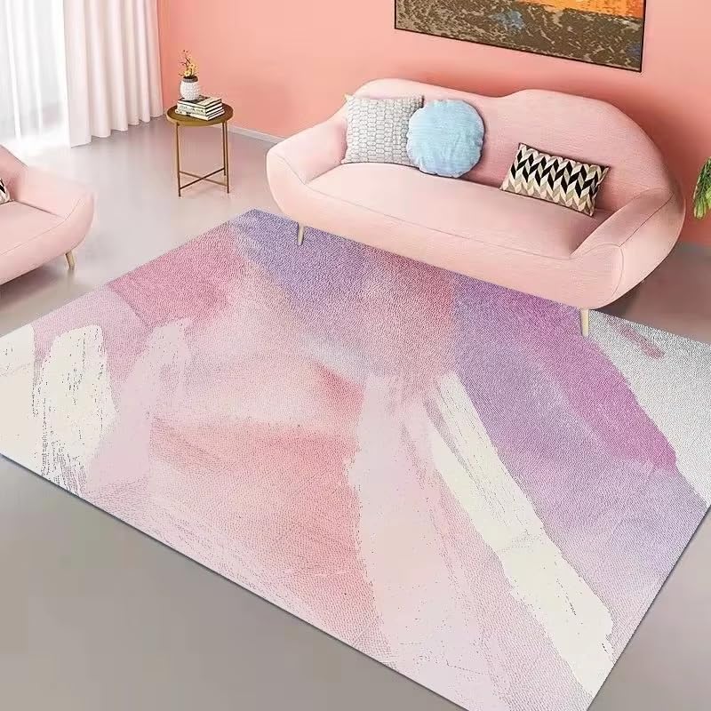 Tapis decoratif moderne antiderapant pour eviter les glissades dans un salon design