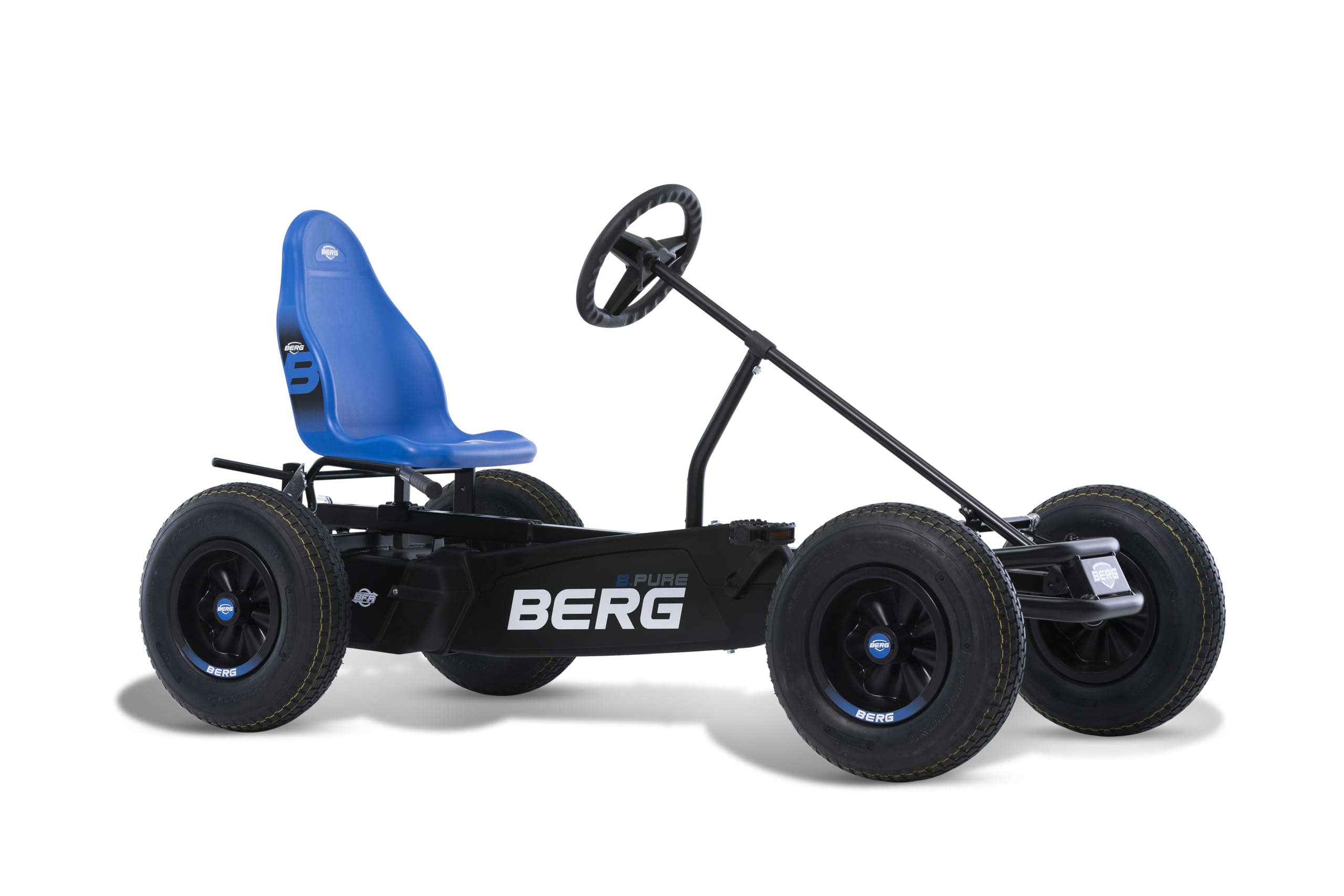BERG Kart a Pedales XL B.Pure Blue BFR | Azul, a partir de 5 años, freno BFR (adelante, atrás, frenado), cuadro de acero resistente, asiento regulable